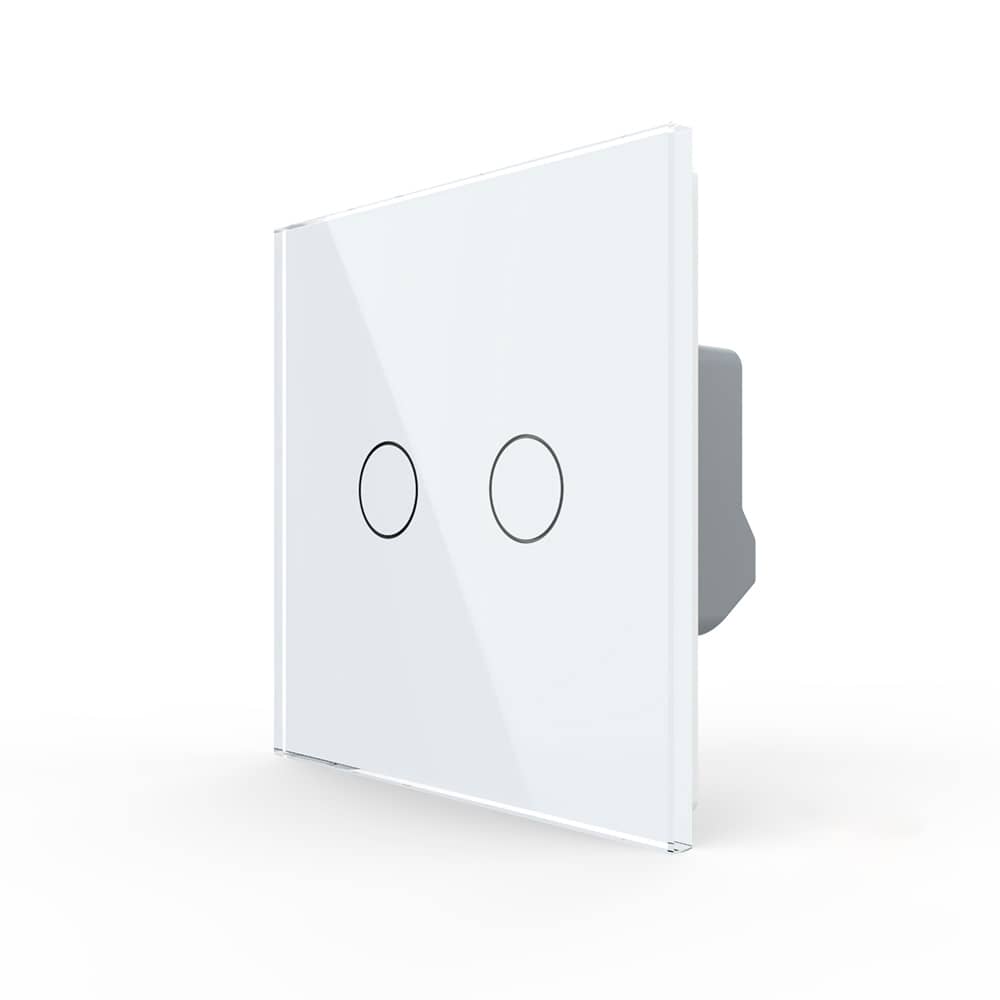 Intrerupator Dublu LIVOLO cu Touch din Sticla Securizata - Serie Noua — imaginea 1