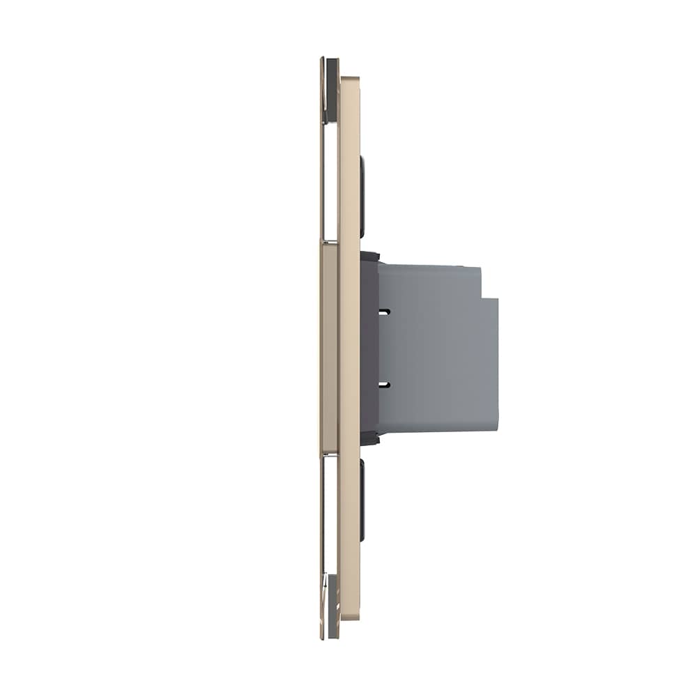Intrerupator Simplu cu Touch Livolo cu Rama Din Sticla 1M - Serie Noua — imaginea 3