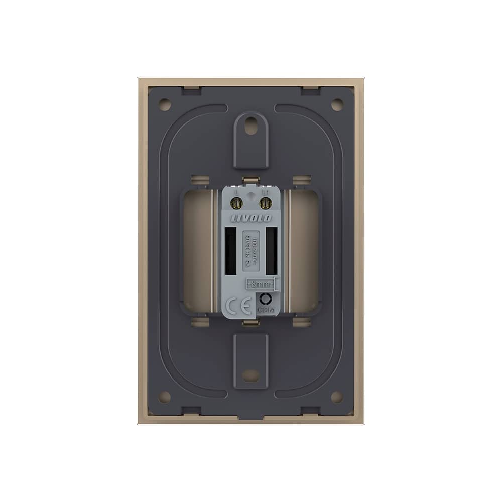 Intrerupator Simplu cu Touch Livolo cu Rama Din Sticla 1M - Serie Noua — imaginea 4