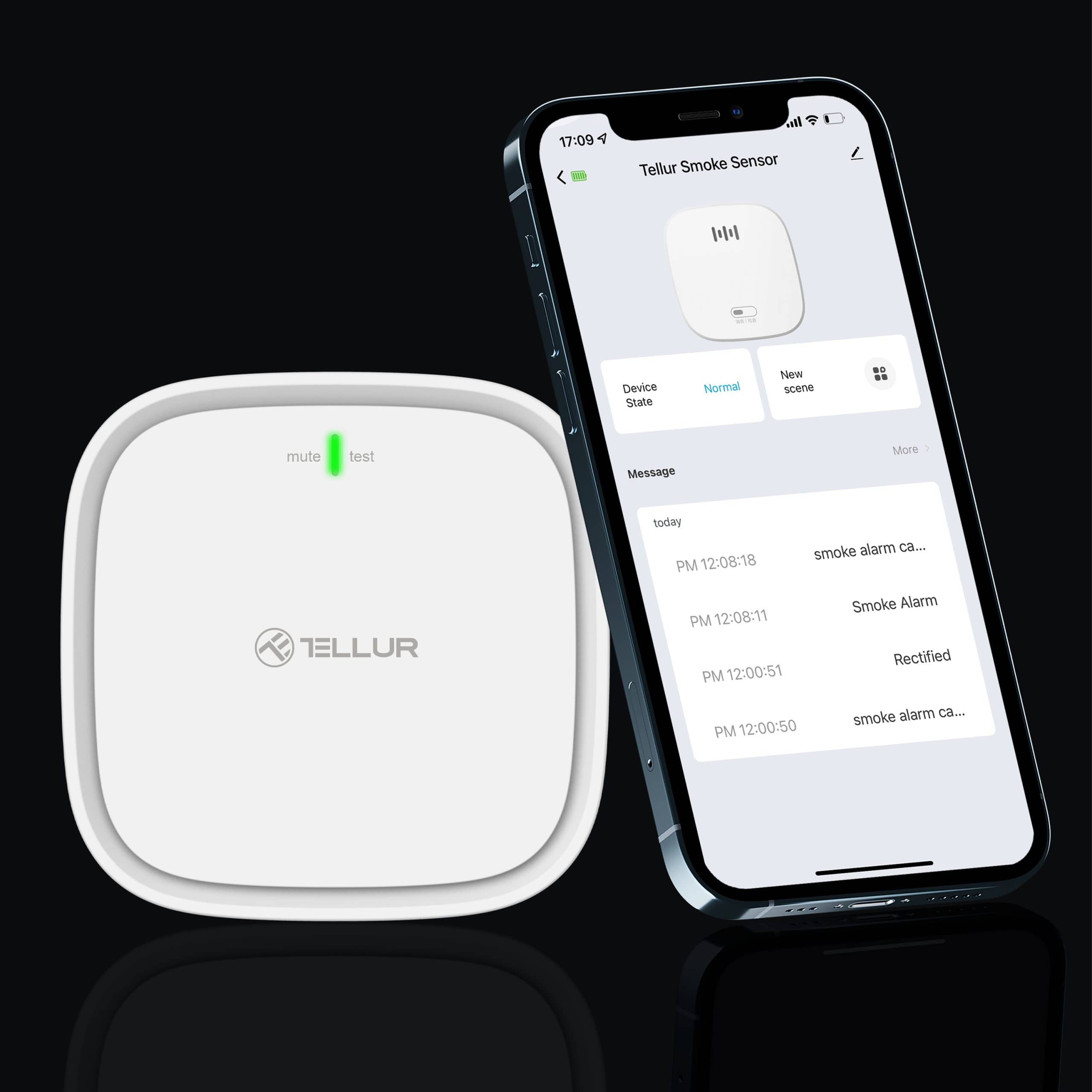 Senzor de gaz Tellur, Conexiune Wi-Fi, 2.4 GHz, Alarma, Notificari — imaginea 5