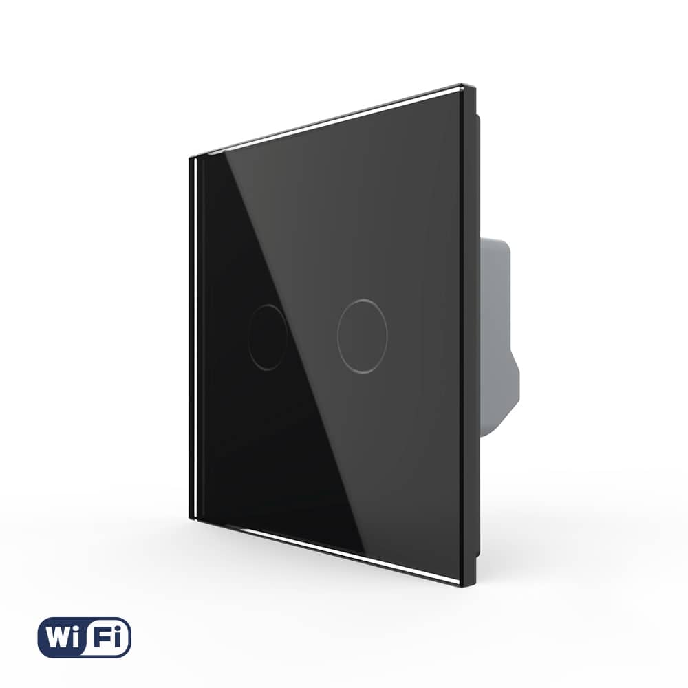 Intrerupator Dublu Wi-Fi cu Touch LIVOLO din Sticla - Serie Noua — imaginea 1