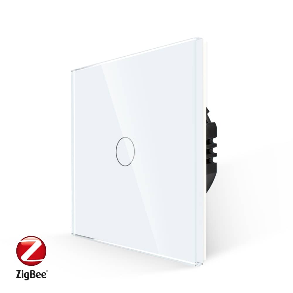 Intrerupator Simplu cu Touch din Sticla LUXION, protocol ZigBee — imaginea 1