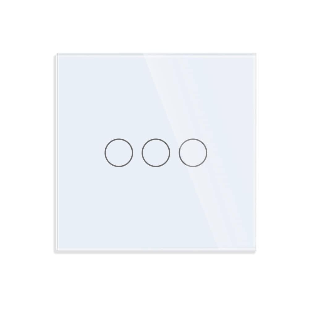 Intrerupator Triplu cu Touch din Sticla LUXION, protocol ZigBee — imaginea 2