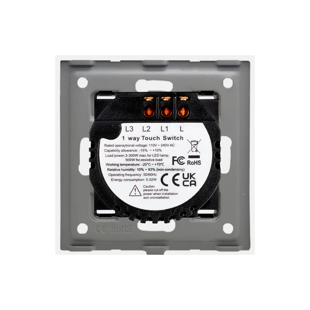 Intrerupator Dublu cu Touch din Sticla LUXION, 500W — imaginea 4