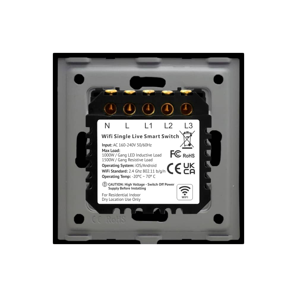 Intrerupator Triplu Wi-Fi cu Touch din Sticla LUXION — imaginea 4