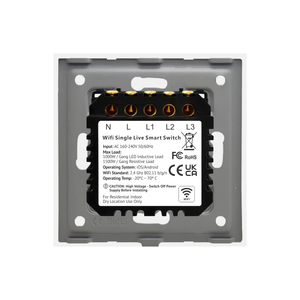 Intrerupator Triplu Wi-Fi cu Touch din Sticla LUXION — imaginea 4