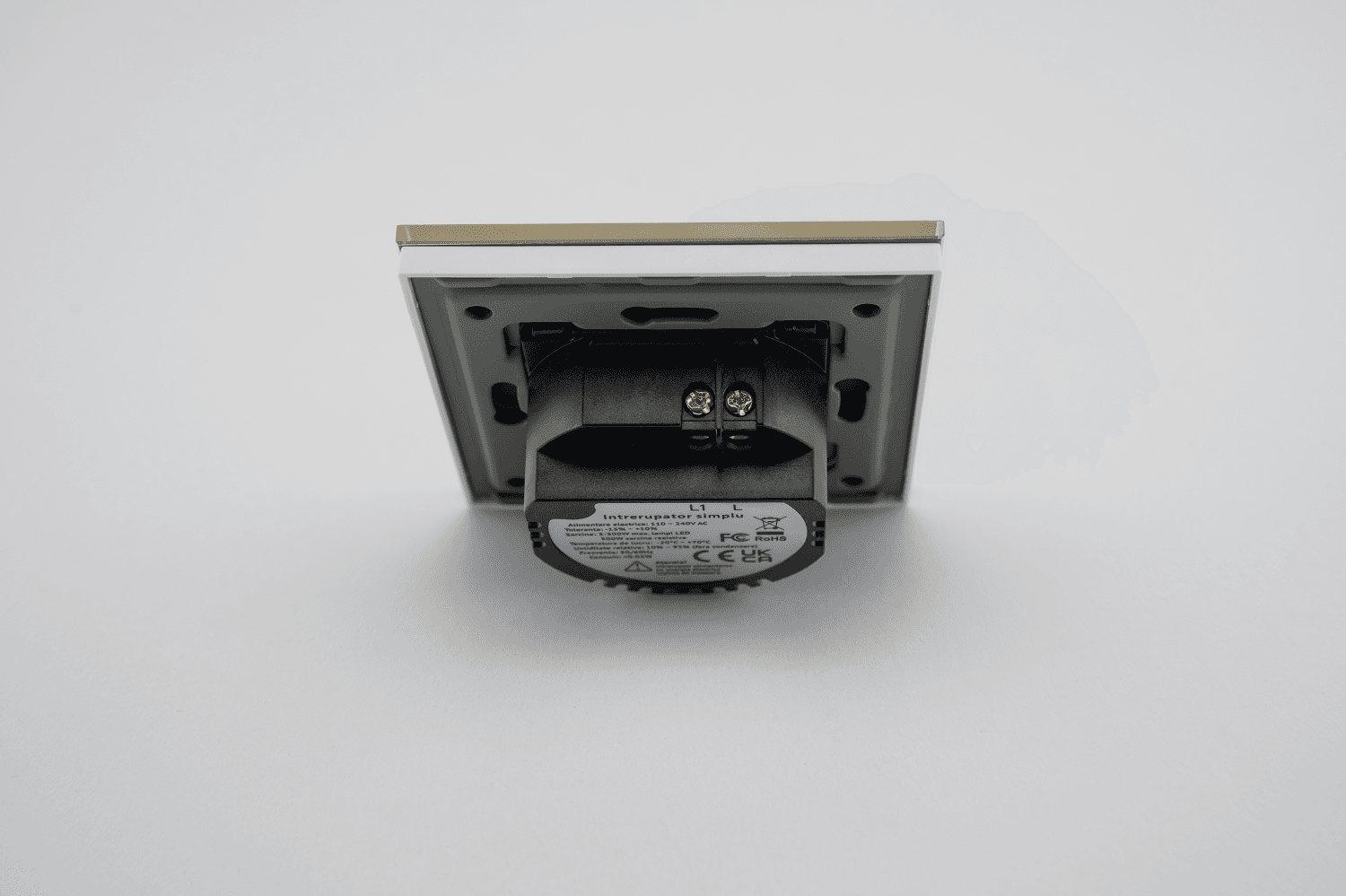 Intrerupator Simplu cu Touch din Sticla LUXION, 500W — imaginea 8