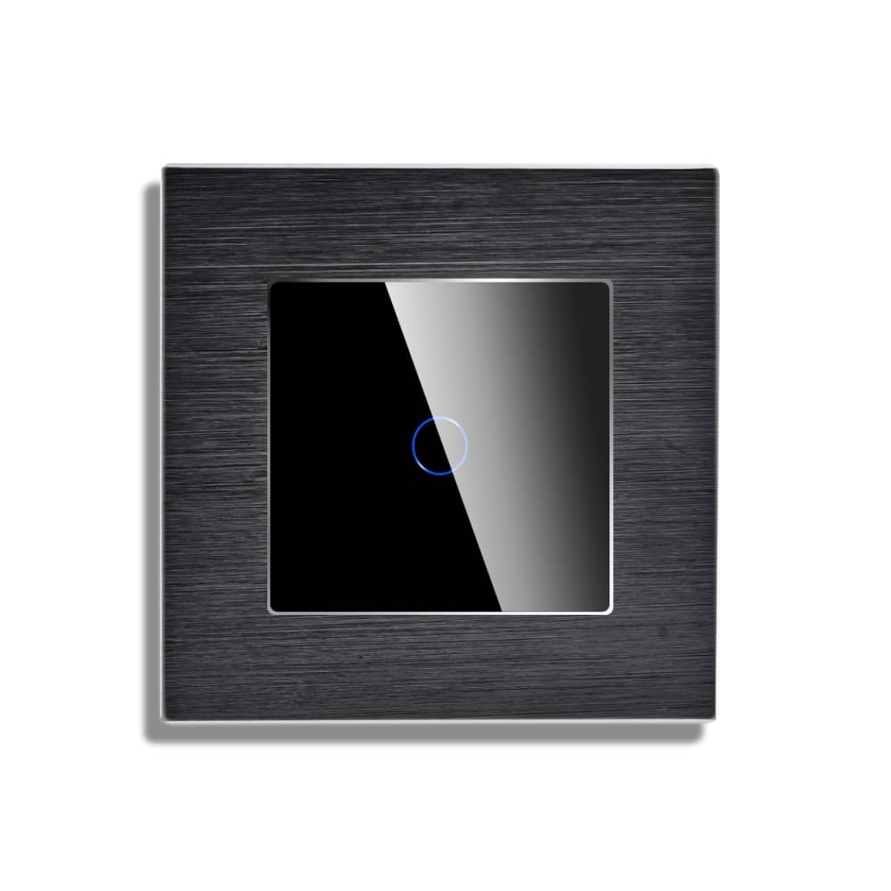 Intrerupator Simplu cu Variator Cap Scara / Cruce cu Touch si Rama din Aluminiu LUXION — imaginea 2