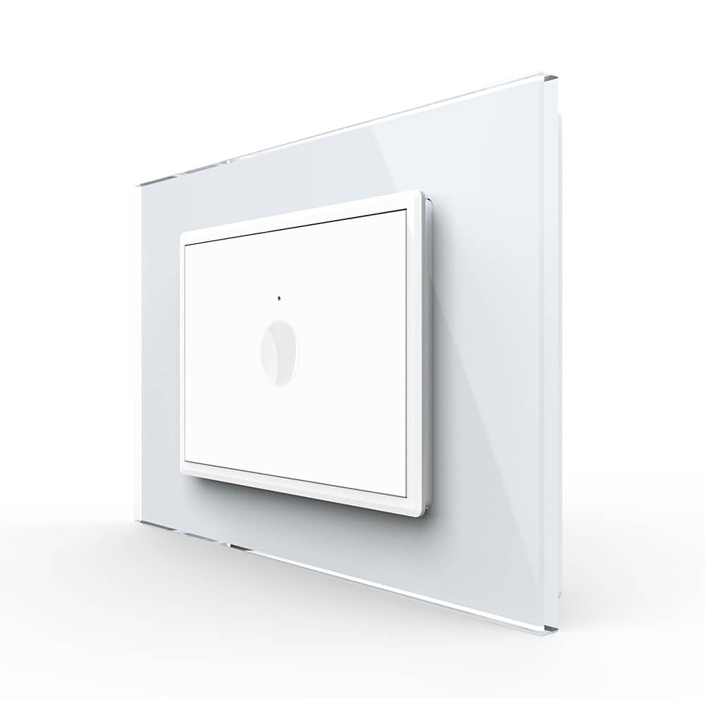 Intrerupator Simplu Cap Scara / Cruce Wi-Fi cu Touch LIVOLO cu Rama din Sticla, standard italian – Serie Noua — imaginea 2
