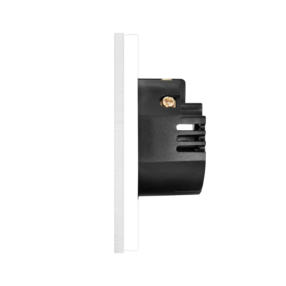 Intrerupator Simplu cu Variator cu Touch din Sticla si Rama de Aluminiu LUXION, protocol Zigbee — imaginea 2