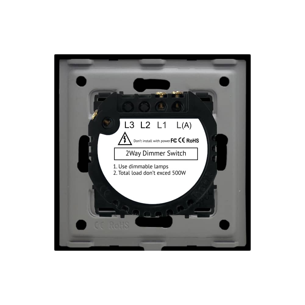 Intrerupator Simplu cu Variator Cap Scara / Cruce cu Touch si Rama din Aluminiu LUXION — imaginea 4