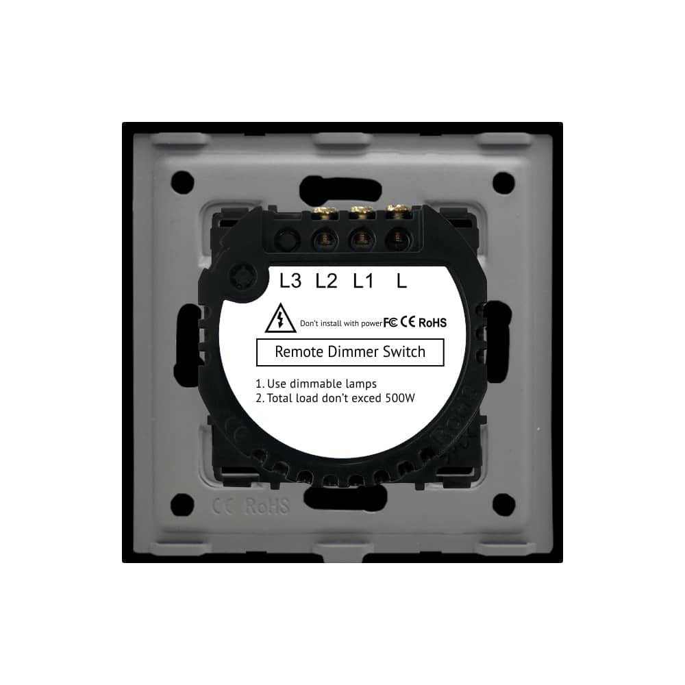 Intrerupator Dublu cu Variator si Touch din Sticla LUXION, RF433 — imaginea 4