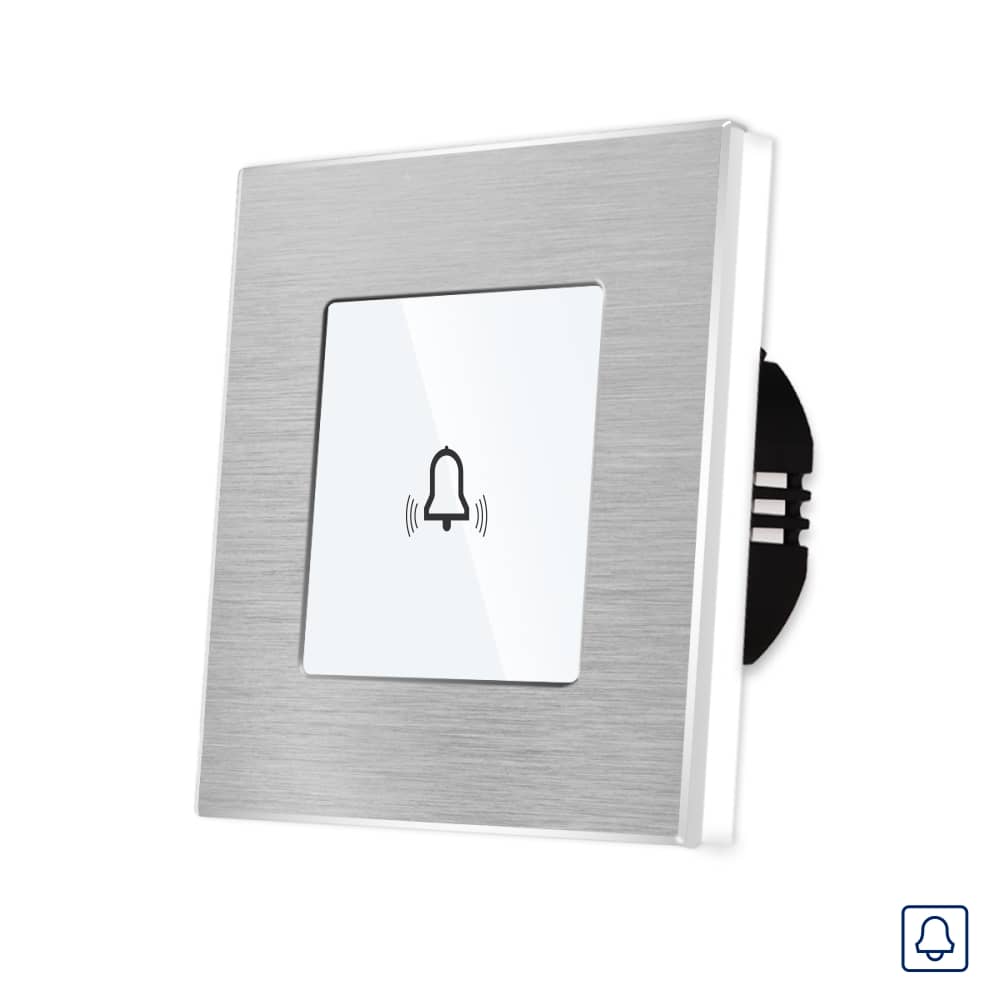 Buton Sonerie cu Touch, cu Revenire, din Sticla si Rama de Aluminiu LUXION — imaginea 1