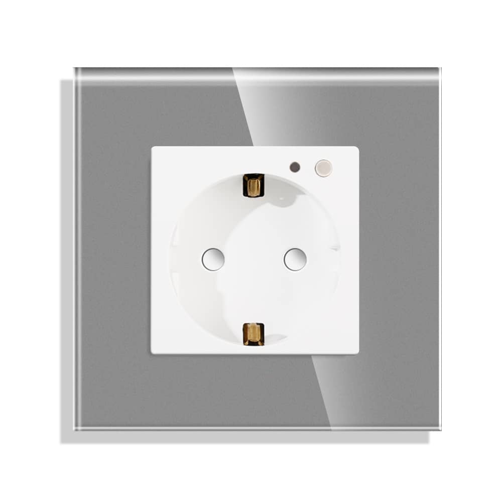 Priza Simpla Wi-Fi LUXION cu Rama din Sticla, RF433 — imaginea 2