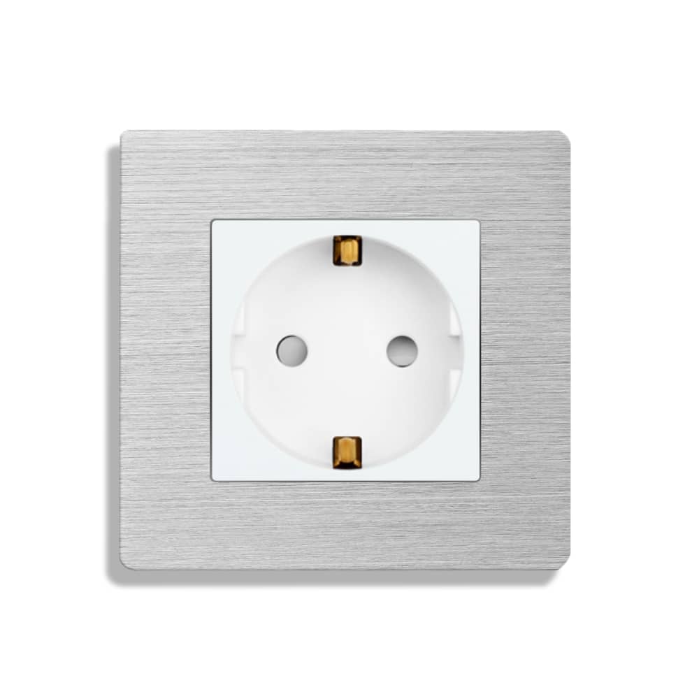 Priza Simpla LUXION cu rama din aluminiu — imaginea 2