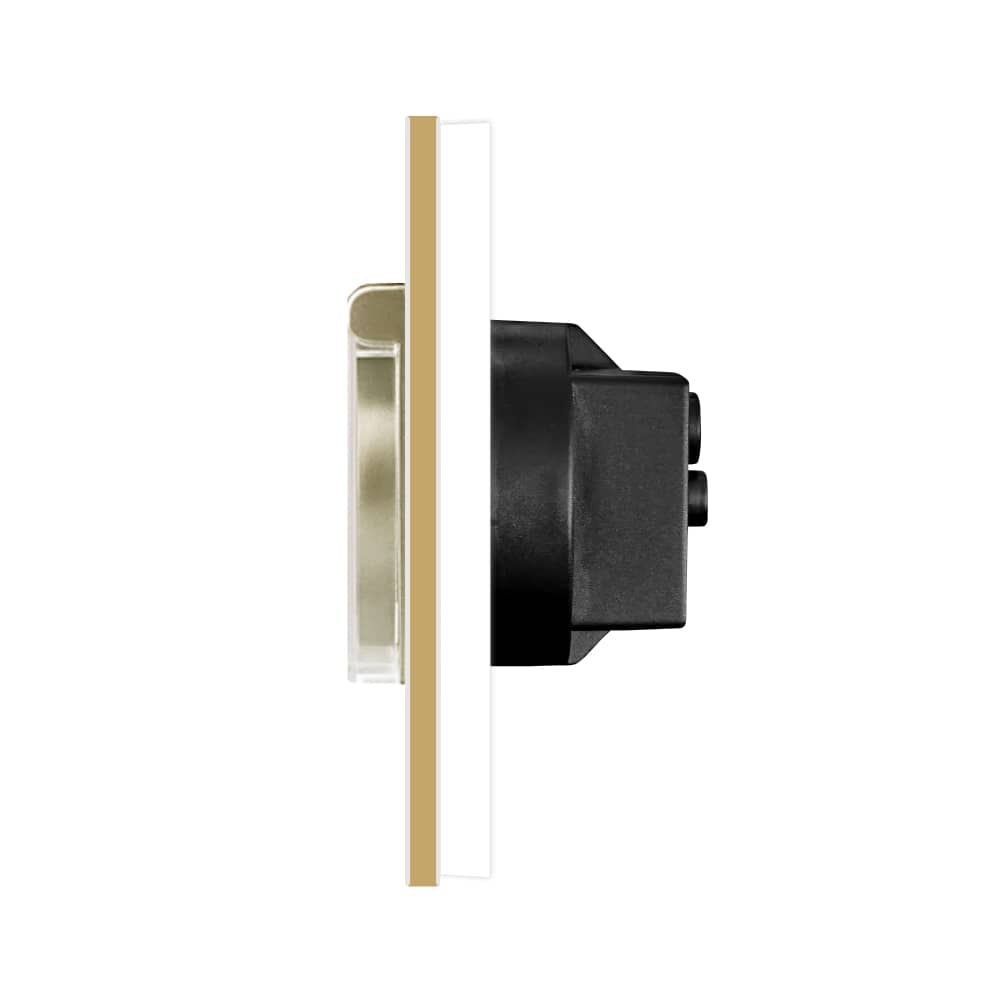Priza Simpla cu Capac de Protectie LUXION cu rama din aluminiu — imaginea 3