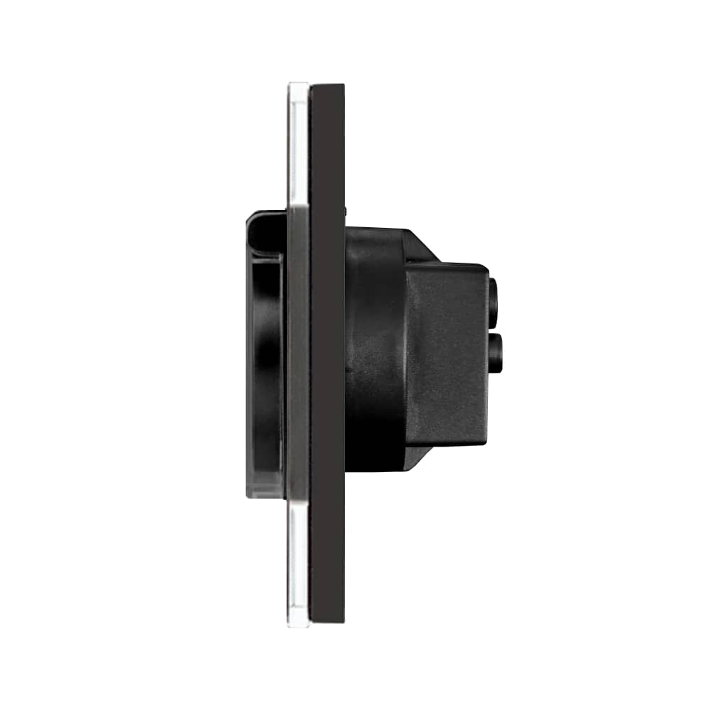 Priza Simpla cu Capac de Protectie cu Rama din Sticla LUXION — imaginea 4