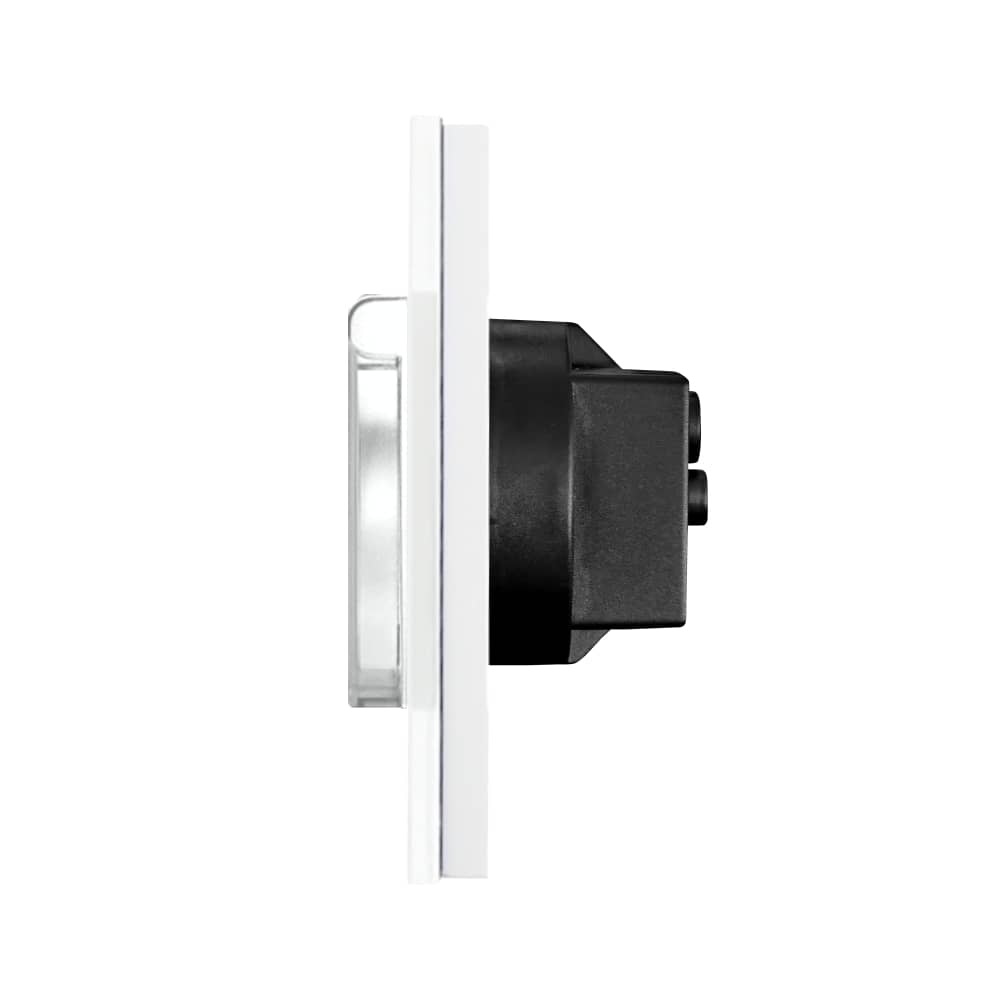 Priza Simpla cu Capac de Protectie cu Rama din Sticla LUXION — imaginea 4