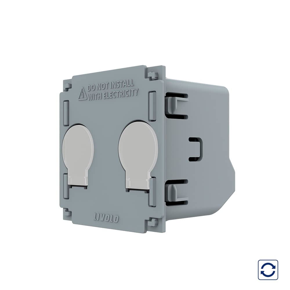 Modul Intrerupator Dublu cu Reset si Contact Uscat LIVOLO - Serie Noua — imaginea 1