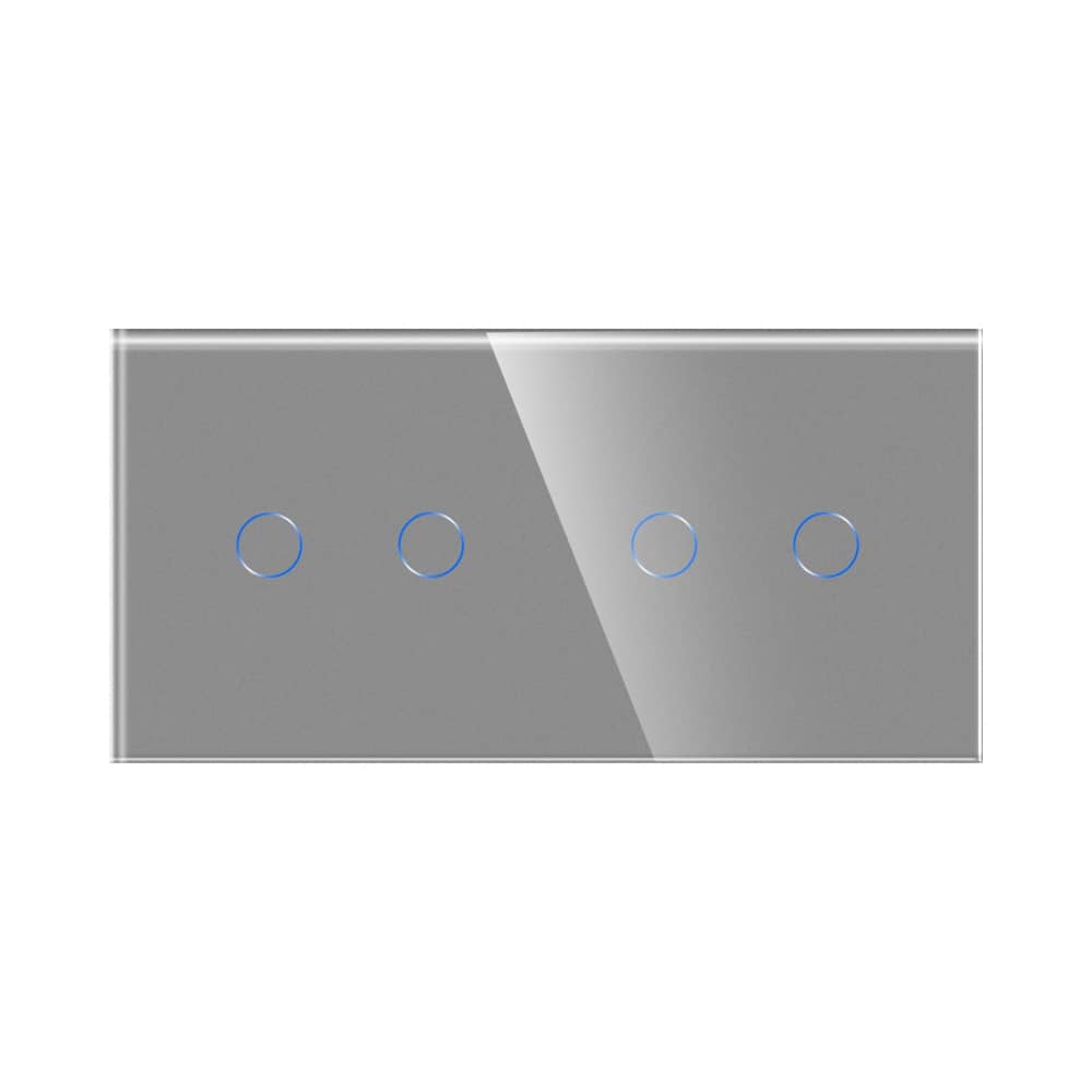 Intrerupator Dublu + Dublu cu Touch din Sticla LUXION — imaginea 2