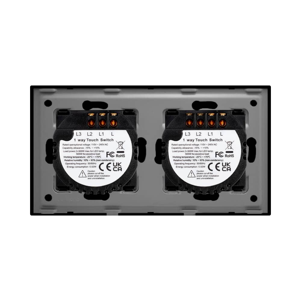 Intrerupator Triplu + Dublu cu Touch din Sticla LUXION — imaginea 4