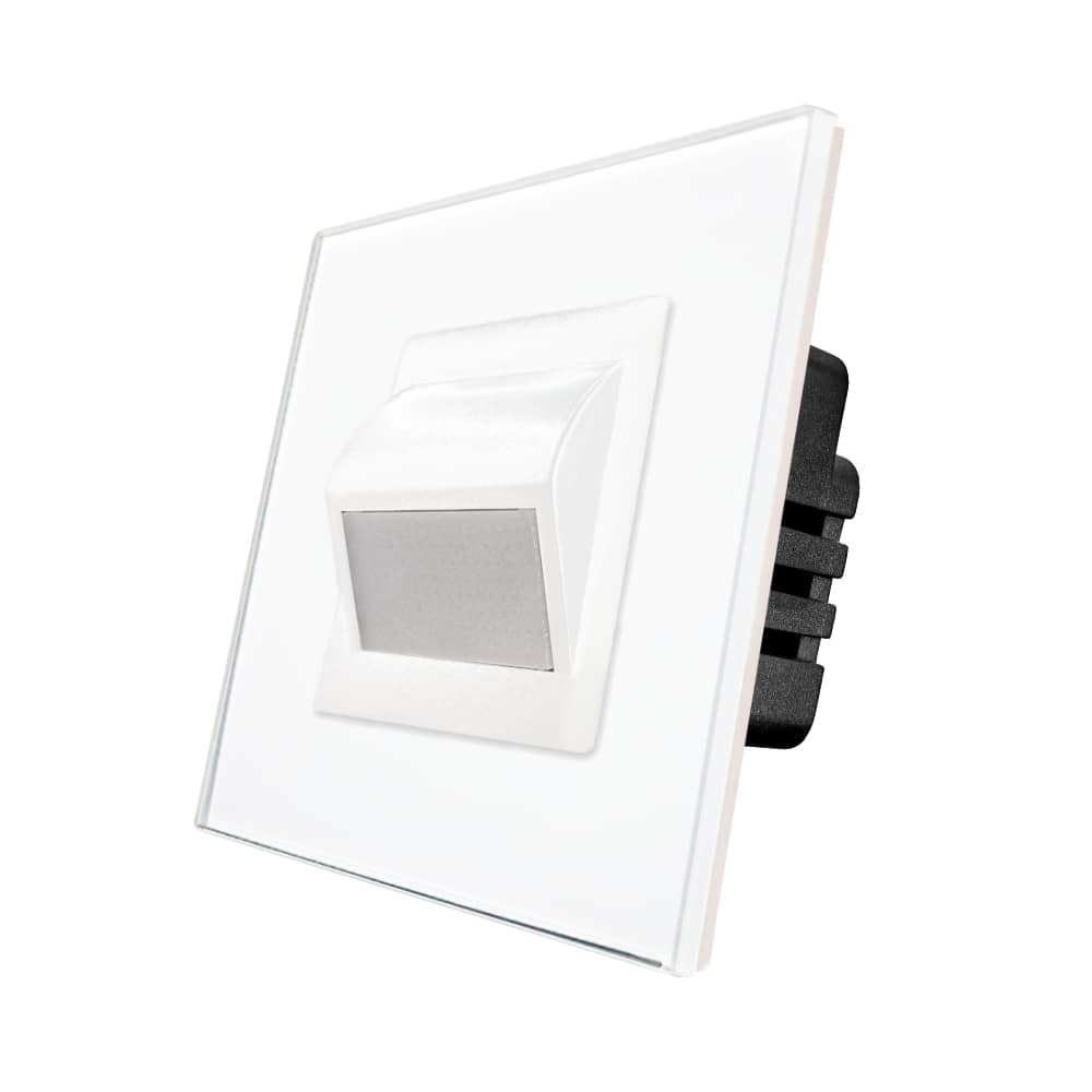 Lampa de Veghe LED cu Lumina Alb - Neutra LUXION cu Rama de Sticla — imaginea 1