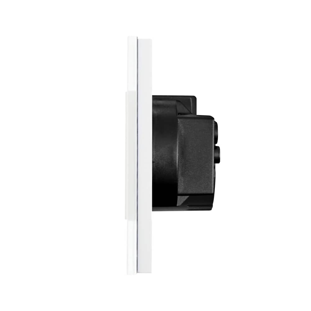Intrerupator Simplu + 2 Prize cu Rama din Sticla LUXION — imaginea 3