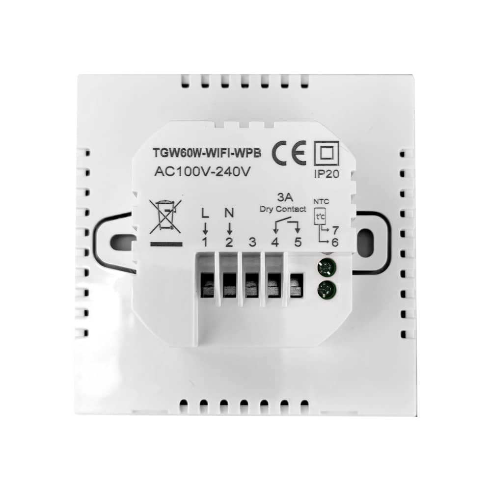 Termostat Wi-Fi pentru incalzirea termica pe gaz BeOk TGW60-WIFI-WPB — imaginea 4