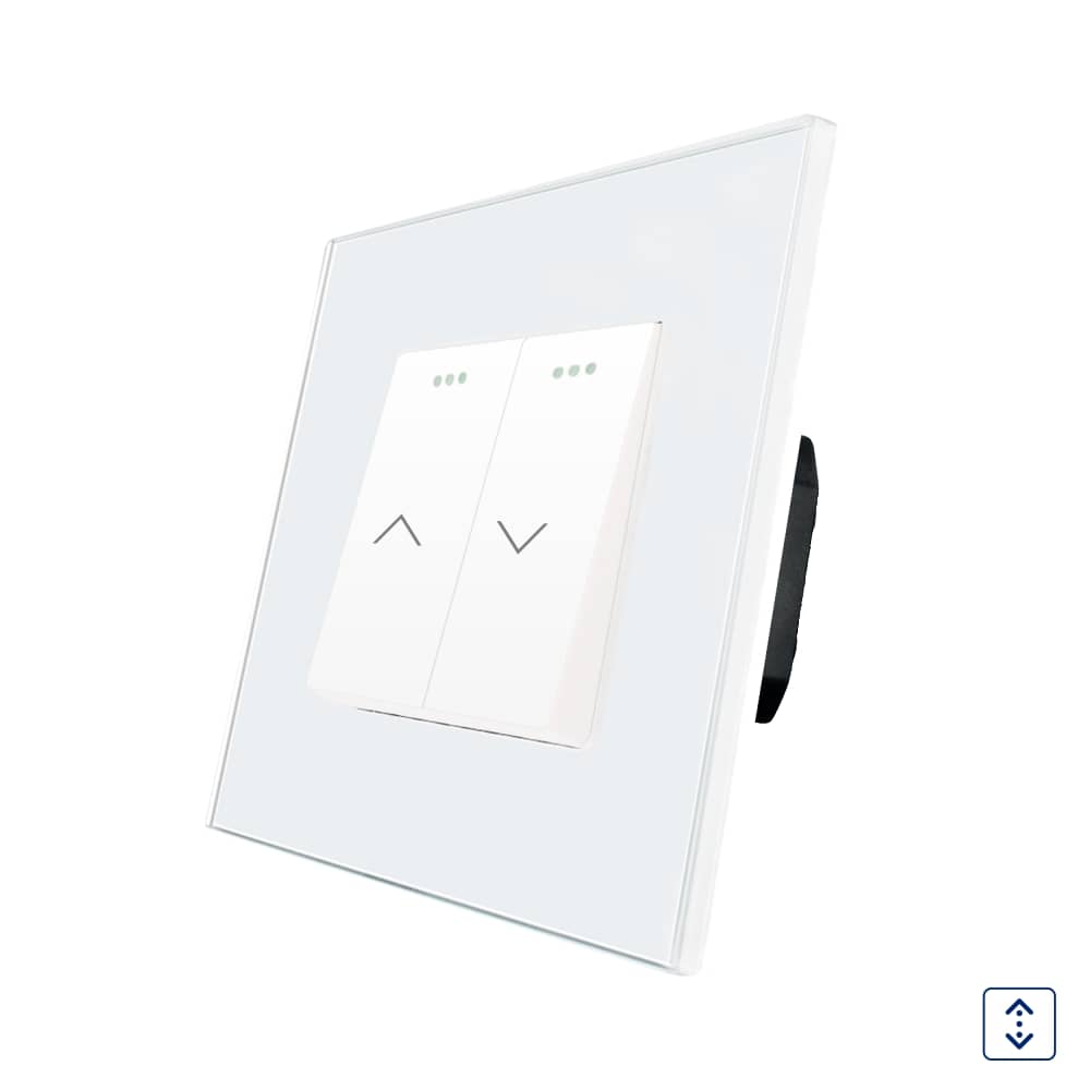 Intrerupator Jaluzele Mecanic LUXION cu Rama din Sticla — imaginea 1