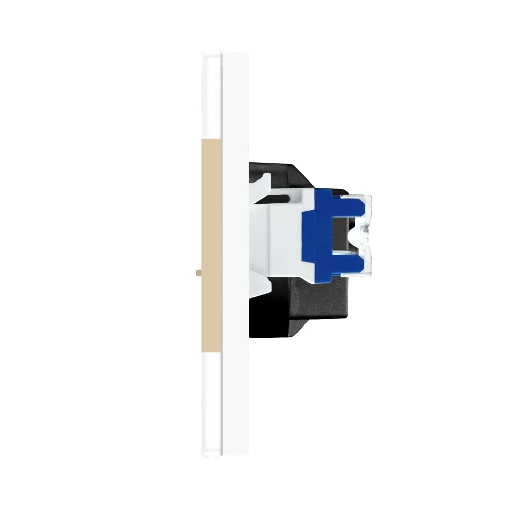 Priza Schuko + TV + Internet cu Rama Din Sticla LUXION — imaginea 3