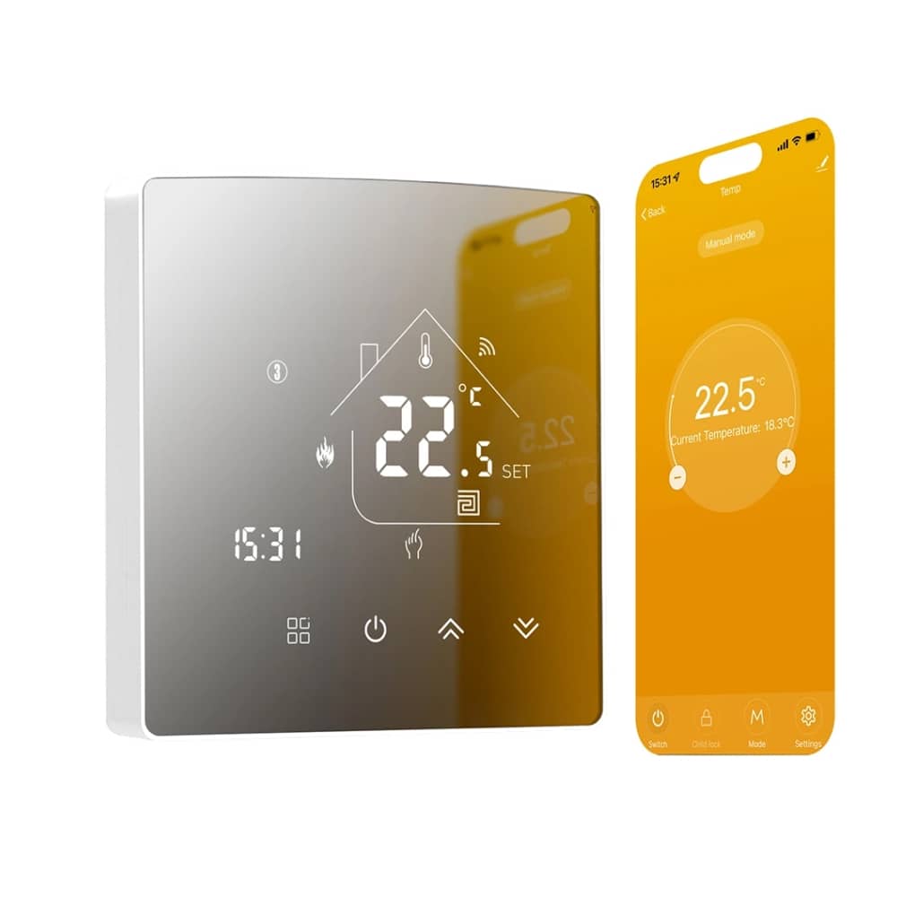 Termostat pentru incalzire termica pe gaz Beok TGR85-WIFI-WPB, Programare, Control aplicatie — imaginea 3
