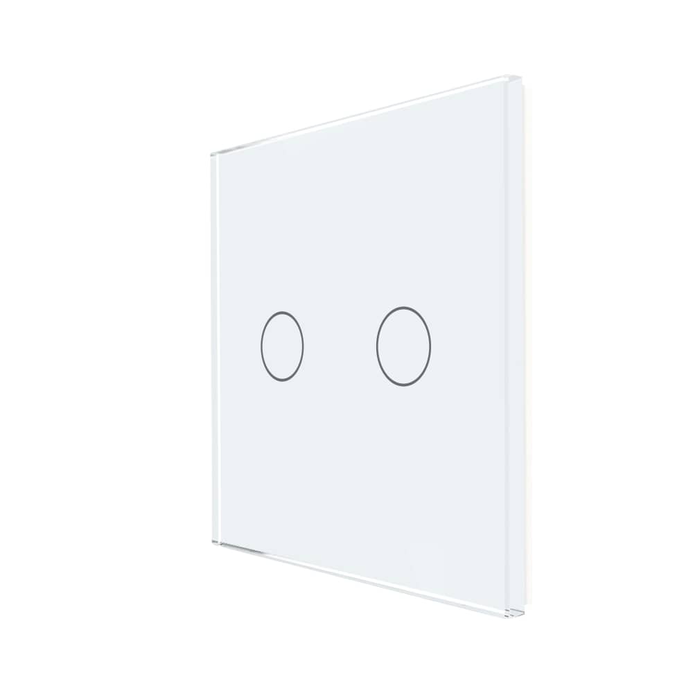 Panou Intrerupator Dublu cu Touch Din Sticla LUXION — imaginea 1