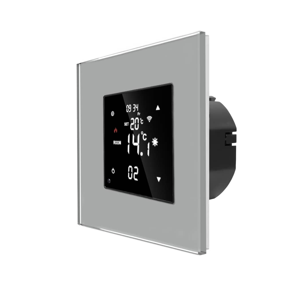 Termostat Wi-Fi pentru incalzirea electrica si pe gaz LUXION cu Rama din Sticla — imaginea 1