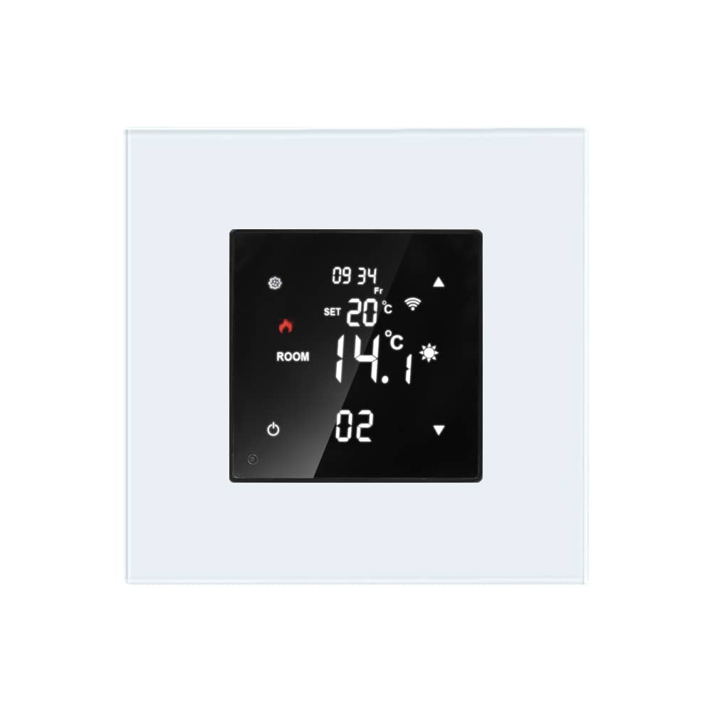 Termostat Wi-Fi pentru incalzirea electrica si pe gaz LUXION cu Rama din Sticla — imaginea 2