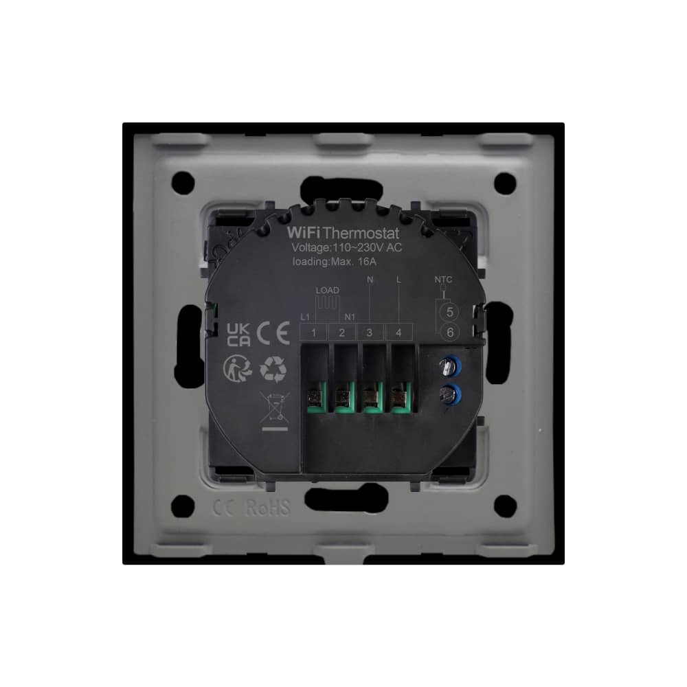 Termostat Wi-Fi pentru incalzirea electrica si pe gaz LUXION cu Rama din Sticla — imaginea 4