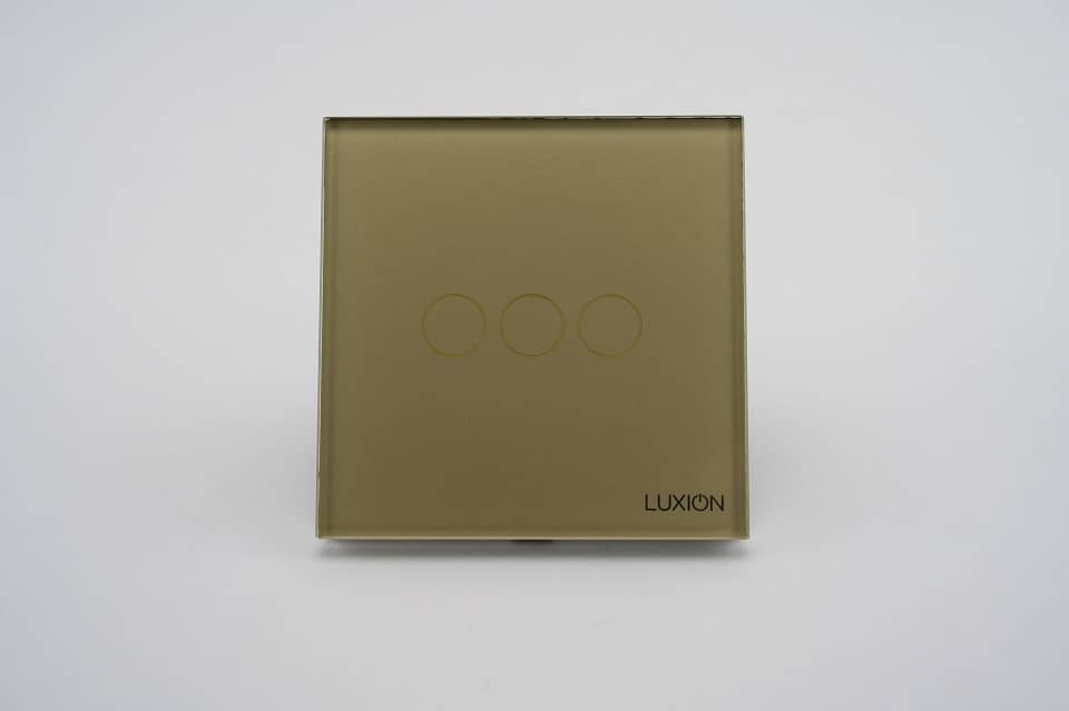 Intrerupator Triplu cu Touch din Sticla LUXION, 500W — imaginea 5