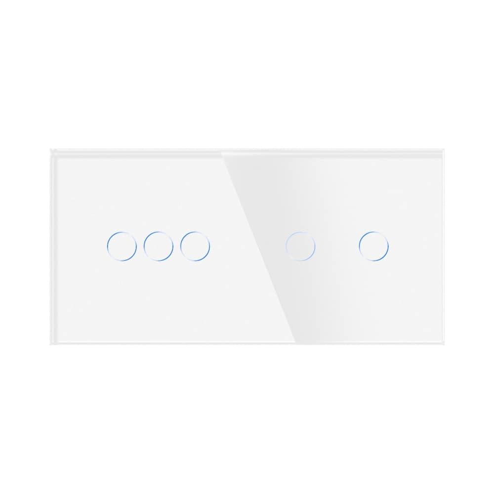Panou Intrerupator Triplu + Dublu cu Touch Din Sticla LUXION — imaginea 2