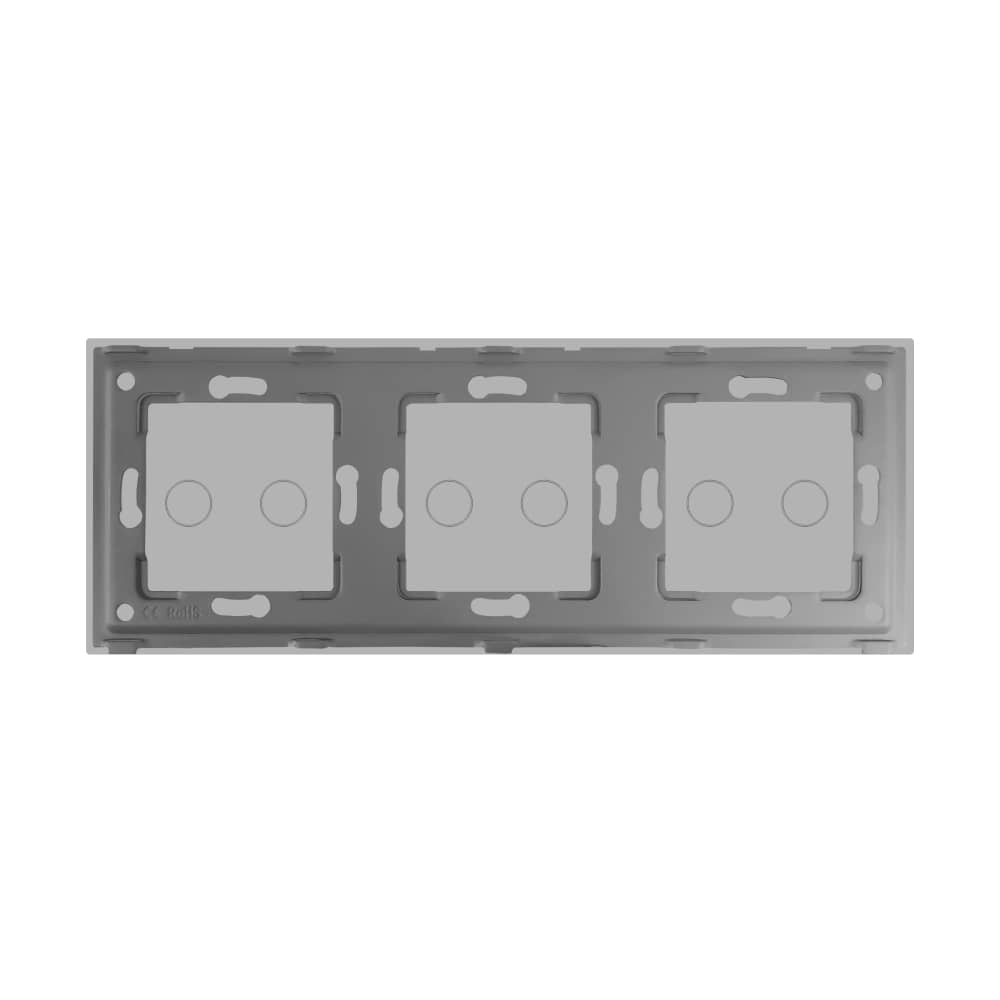 Panou Intrerupator Dublu + Dublu + Dublu cu Touch Din Sticla LUXION — imaginea 4