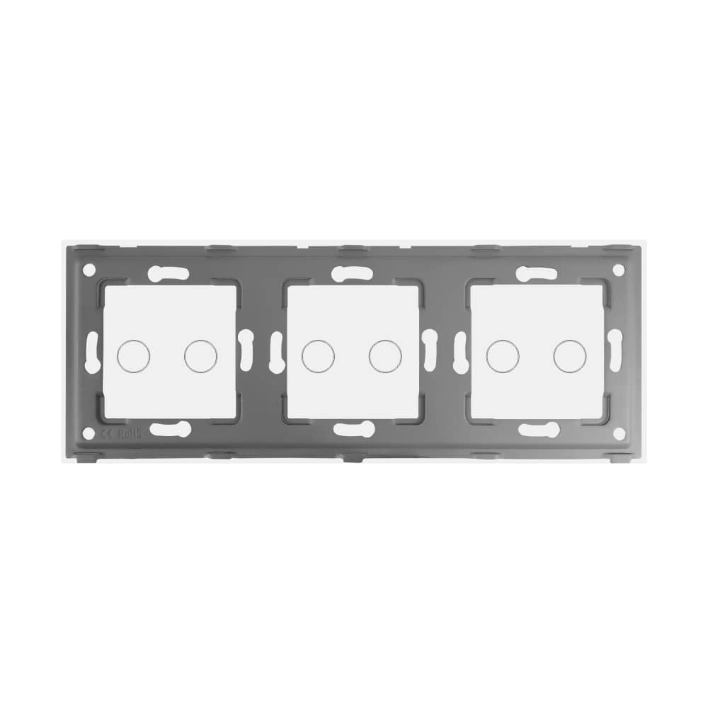 Panou Intrerupator Dublu + Dublu + Dublu cu Touch Din Sticla LUXION — imaginea 4