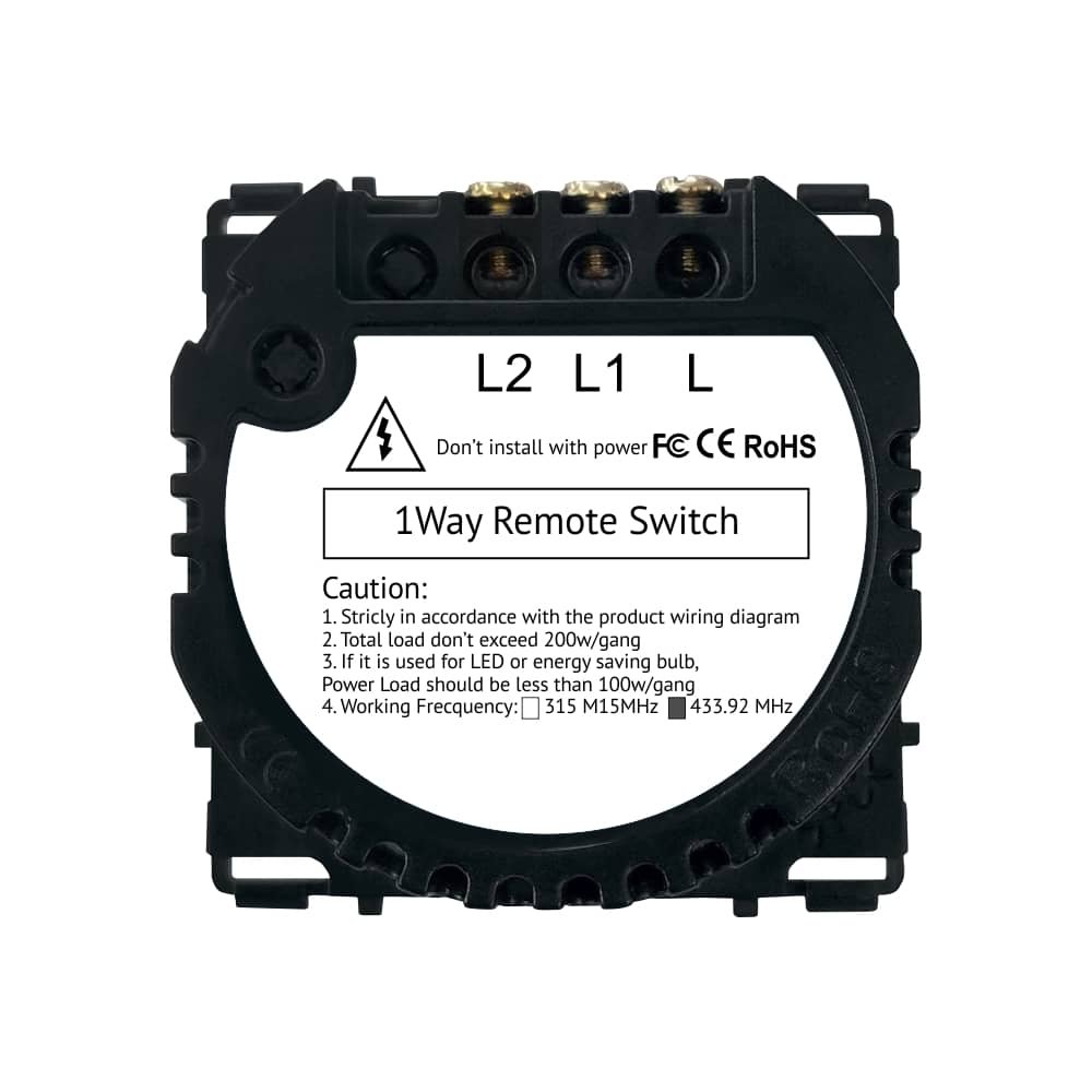 Modul Intrerupator Dublu, RF433 cu Touch LUXION — imaginea 4