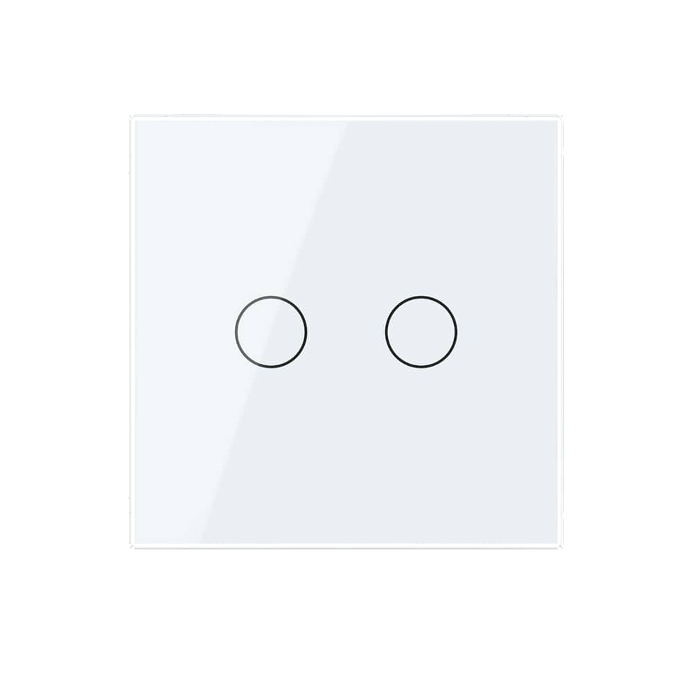 Intrerupator Dublu Draperie cu Touch LIVOLO din Sticla - Protocol ZigBee EC — imaginea 2
