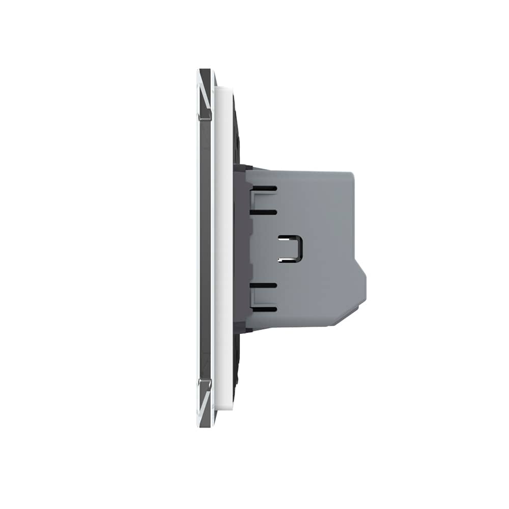 Intrerupator Dublu Draperie cu Touch LIVOLO din Sticla - Protocol ZigBee EC — imaginea 3