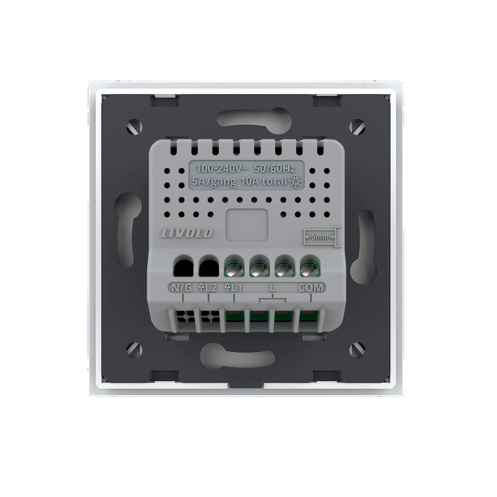 Intrerupator Simplu Cap Scara / Cruce cu Touch LIVOLO din Sticla - Protocol ZigBee EC — imaginea 4