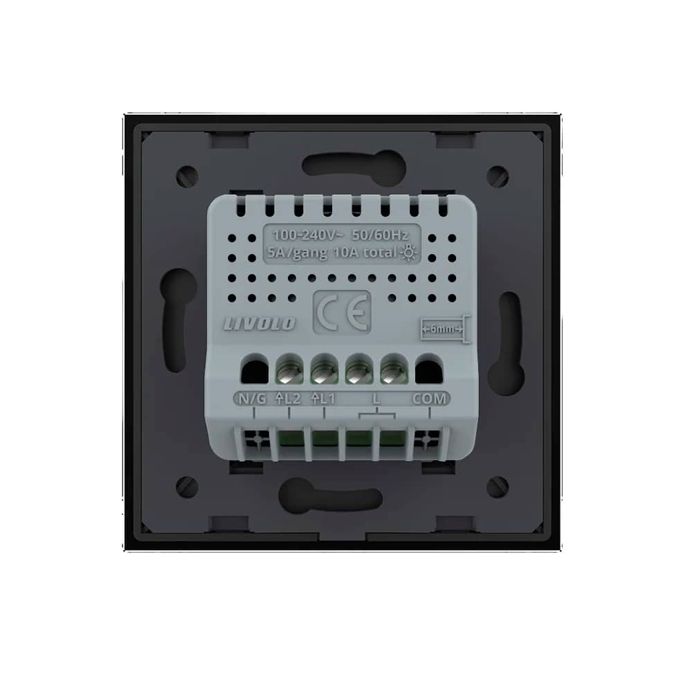 Intrerupator Dublu cu Touch LIVOLO din Sticla - Protocol ZigBee EC — imaginea 4