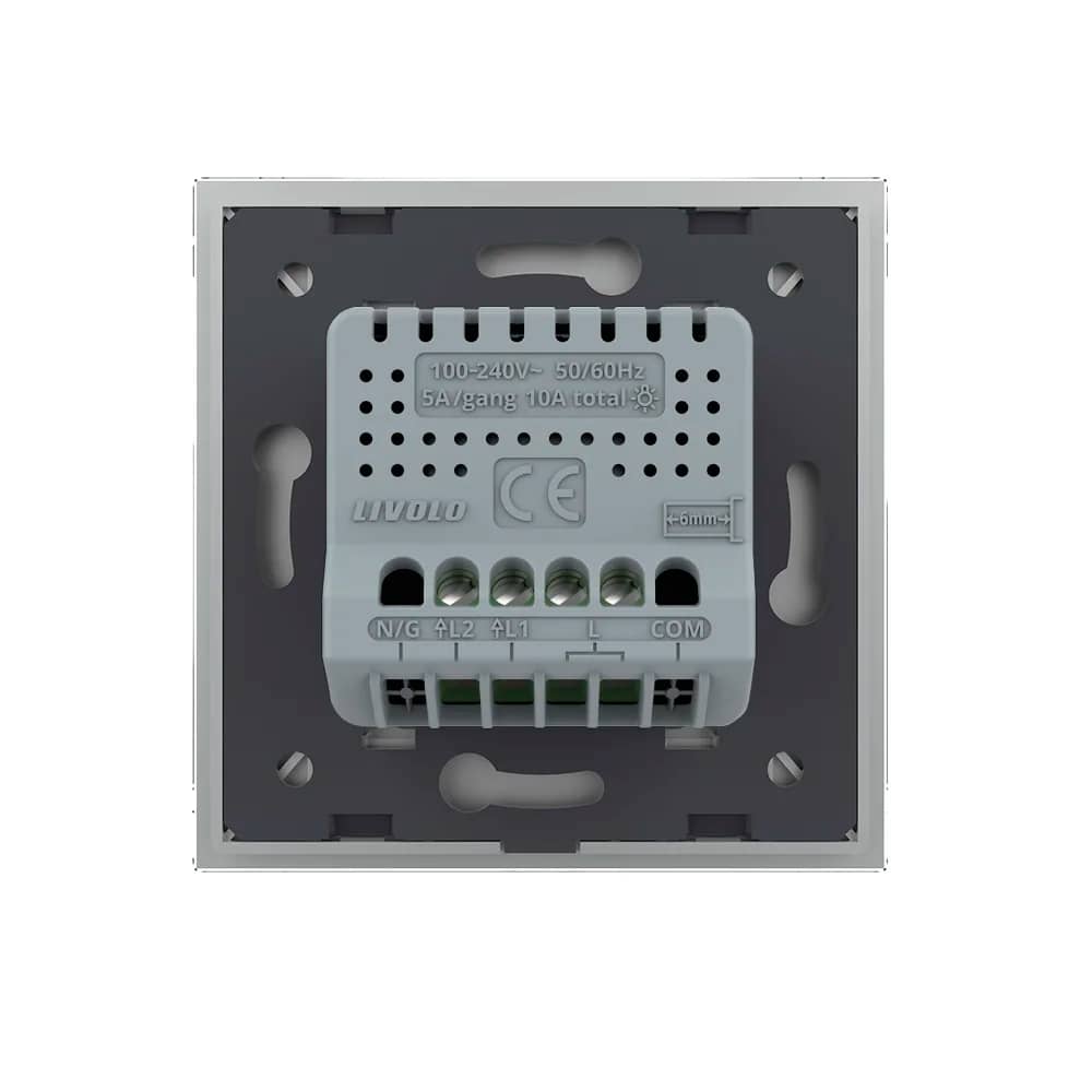 Intrerupator Dublu cu Touch LIVOLO din Sticla - Protocol ZigBee EC — imaginea 4