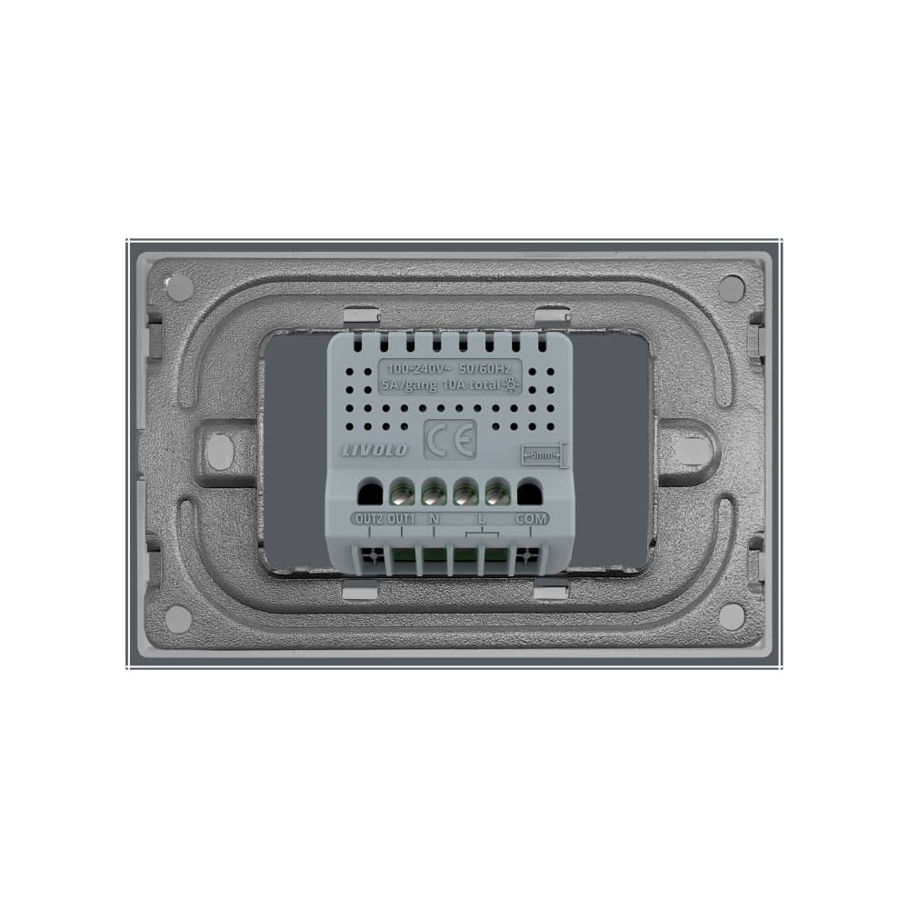 Intrerupator Simplu Wi-Fi cu Touch LIVOLO din Sticla, Standard Italian – Serie Noua — imaginea 4