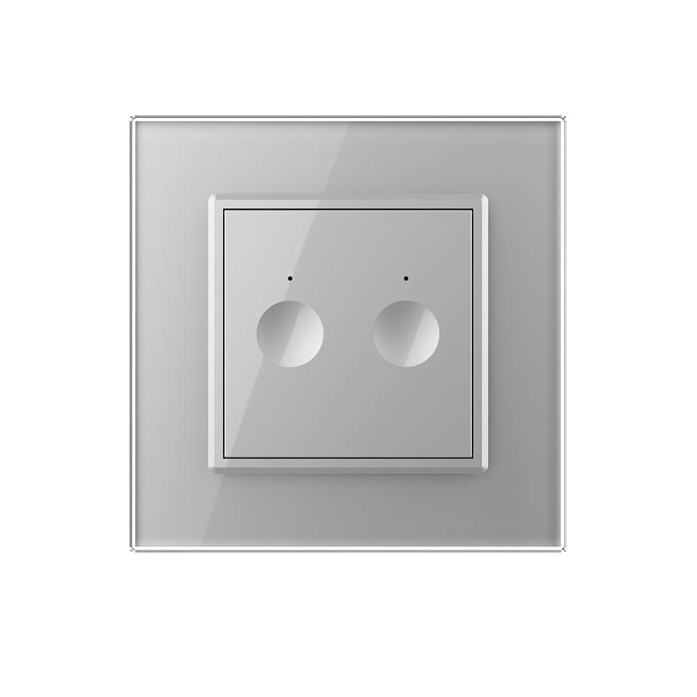 Intrerupator Dublu Cap Scara / Cruce cu Touch LIVOLO cu Rama din Sticla - Protocol Zigbee EC — imaginea 2