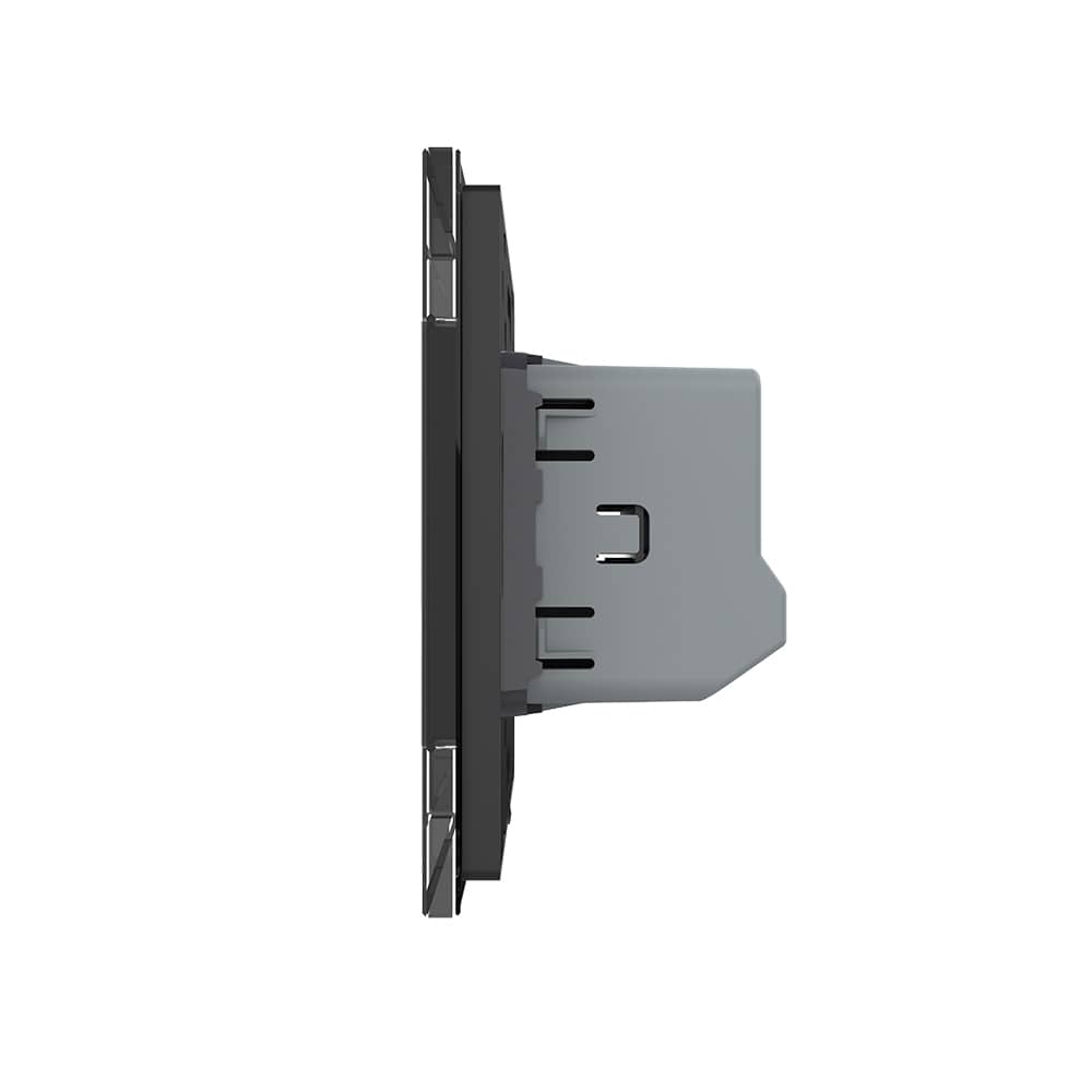 Intrerupator Dublu Cap Scara / Cruce cu Touch LIVOLO cu Rama din Sticla - Protocol Zigbee EC — imaginea 3