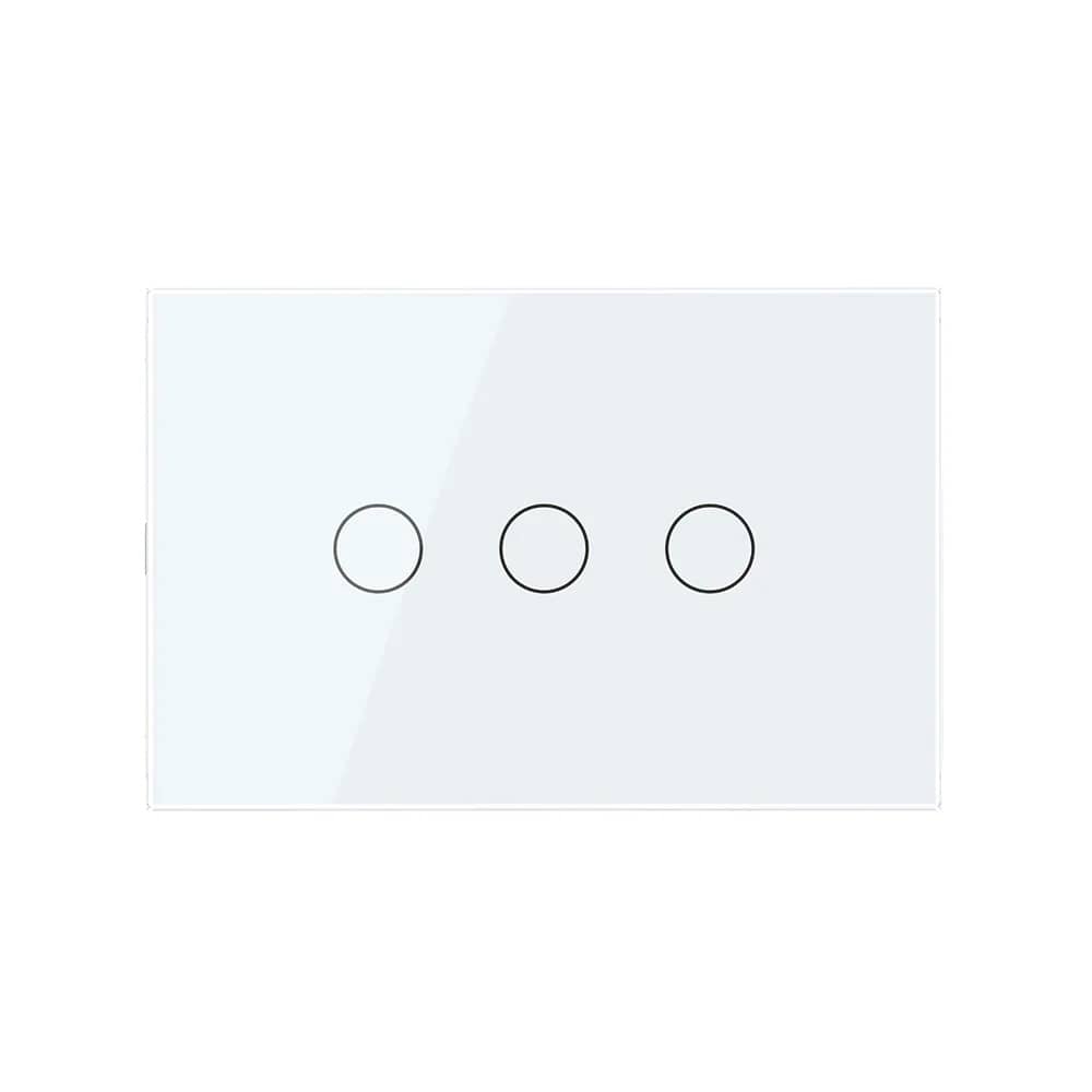 Intrerupator Triplu Cap Scara / Cruce cu Touch LIVOLO din Sticla, Standard Italian - protocol ZigBee EC — imaginea 2