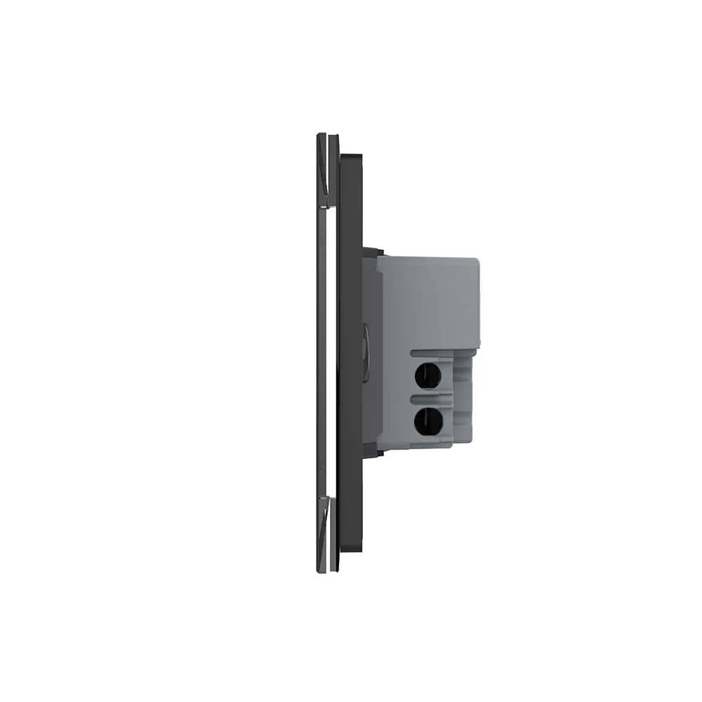 Intrerupator Triplu Cap Scara / Cruce cu Touch LIVOLO din Sticla, Standard Italian - protocol ZigBee EC — imaginea 3